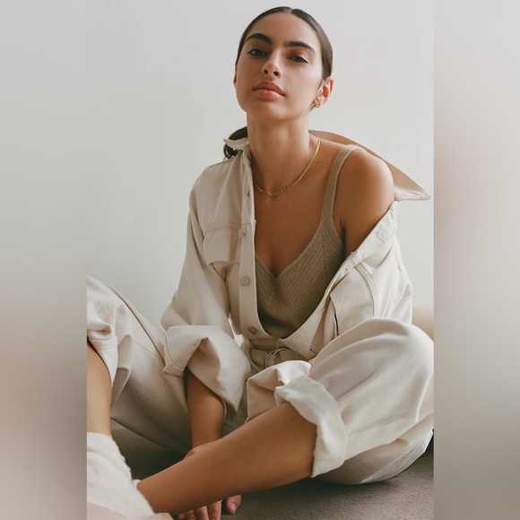 AGOLDE Tatum Denim Jumpsuit Cream - Picture 13 of 14